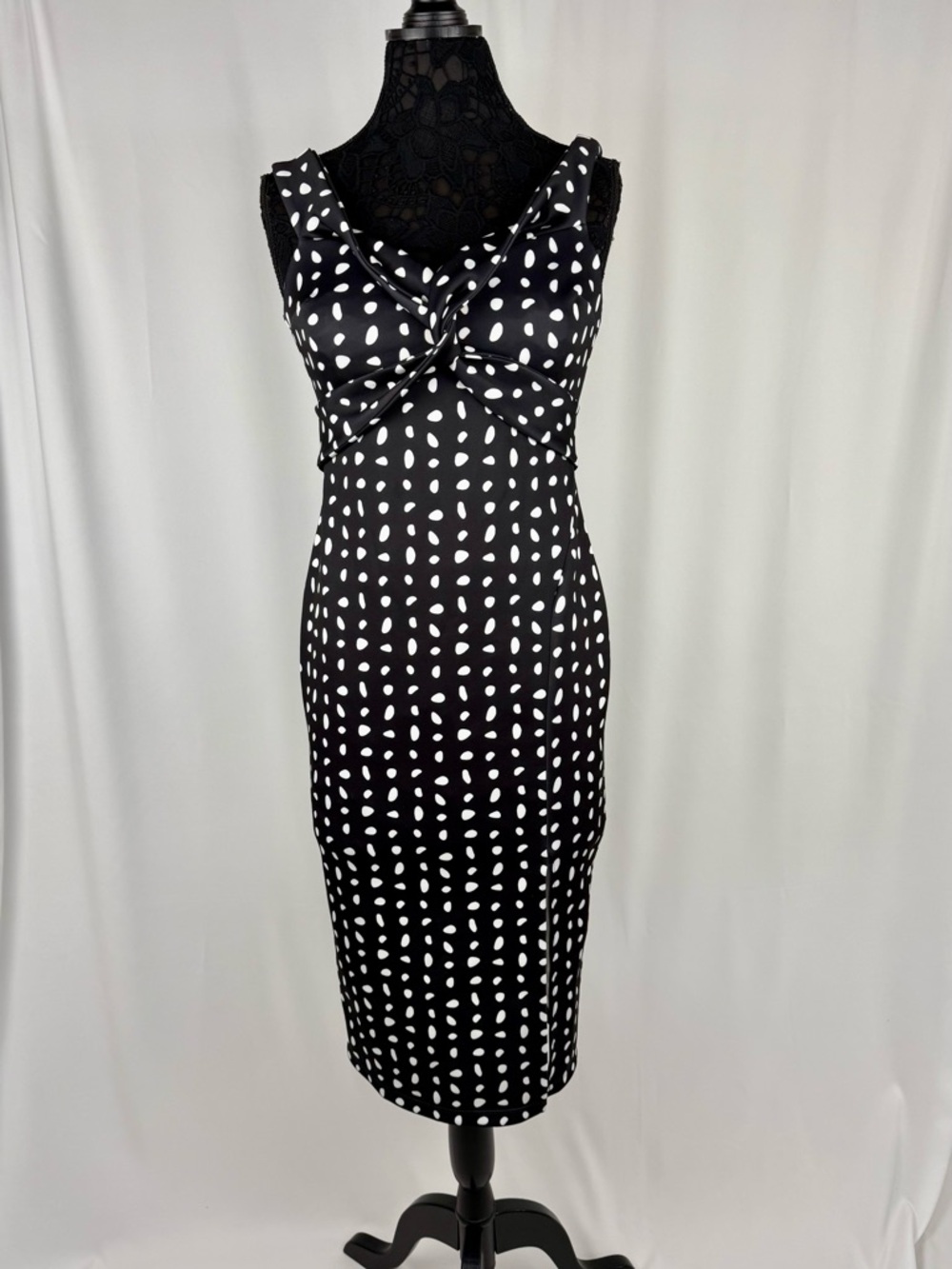 ASOS Black and White Midi Dress